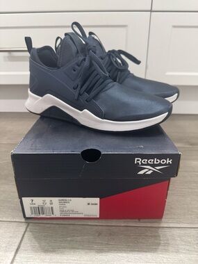 Reebok Women's Navy and White Running Sneakers